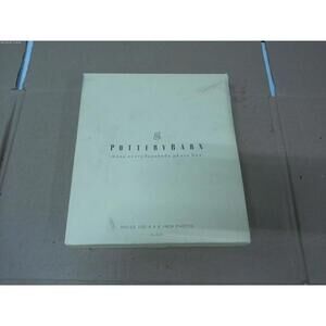 Pottery Barn Mesa Everyday Suede Photo Box Clove Holds 100 4x6 Photos